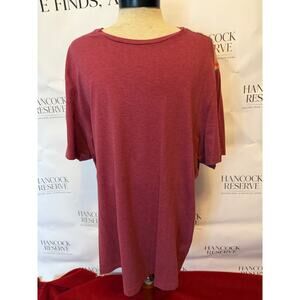 Burberry Men’s T-Shirt XXL Burgundy Nova Check Shoulder Short Sleeve